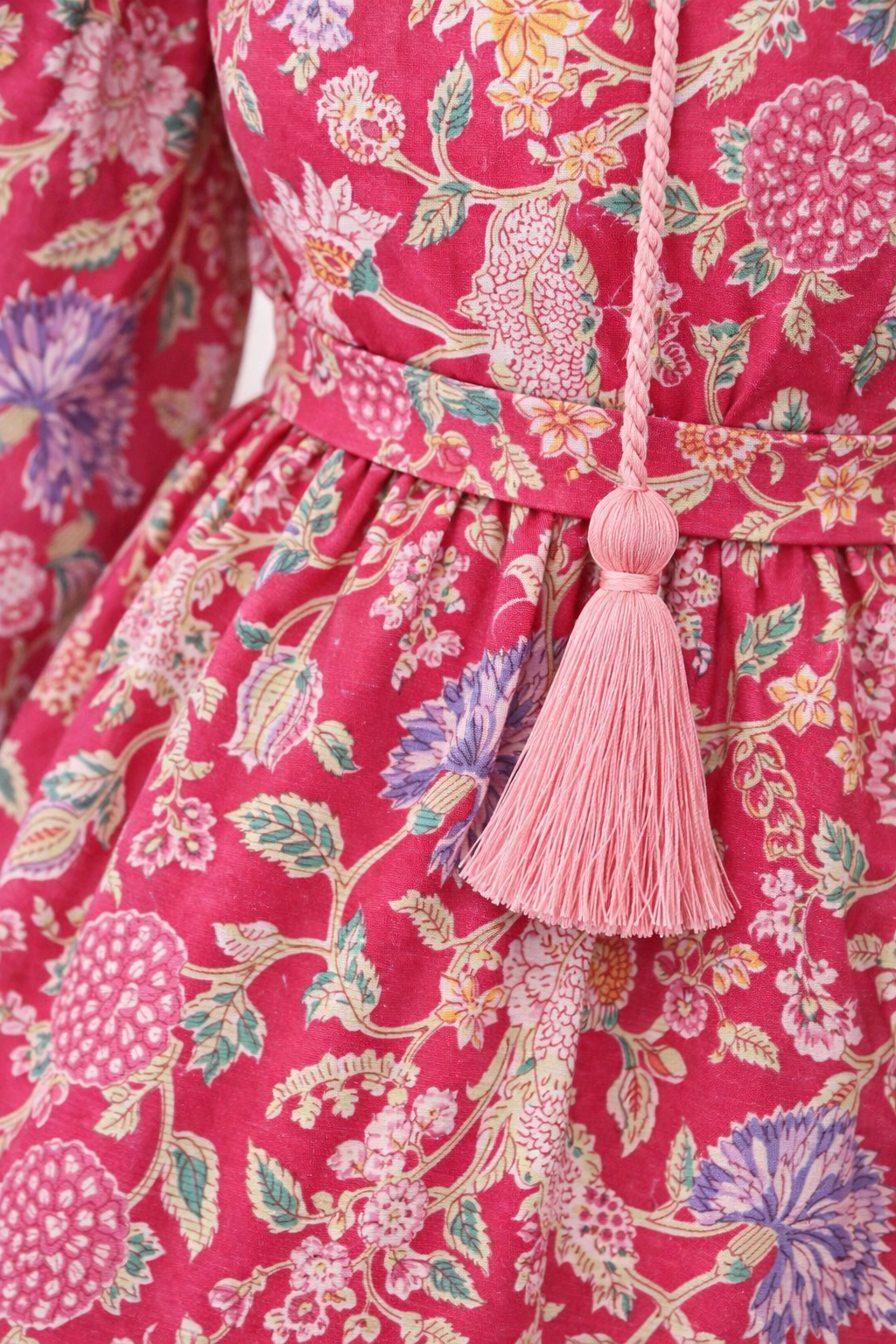 Romance In Bloom Print With Light Pink Tassels  - Valentine's Special 💗