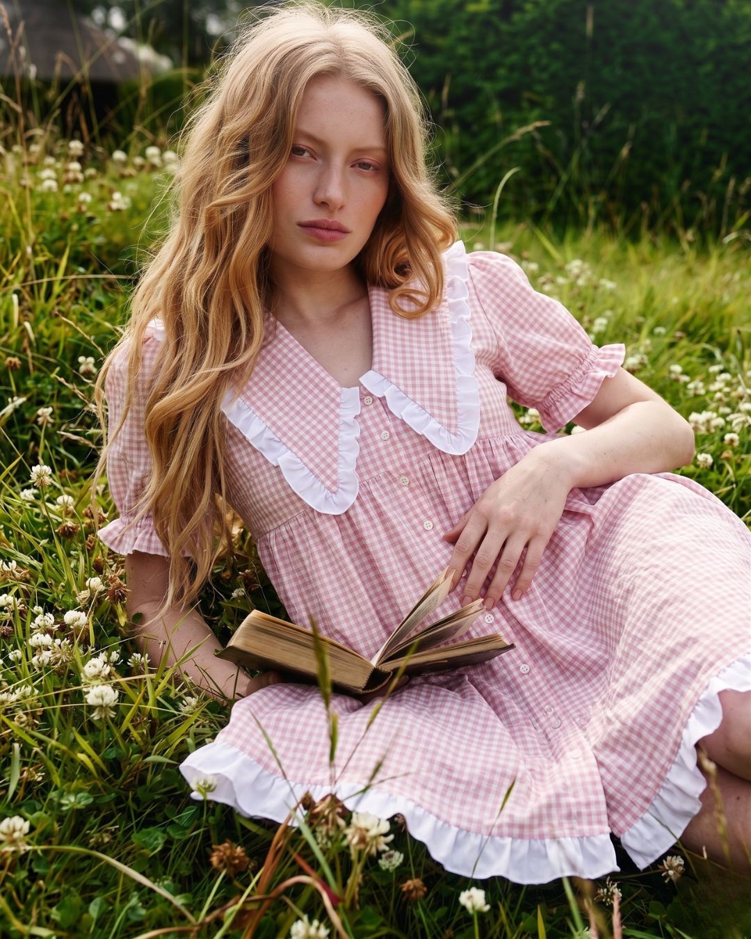 Flora Mini Dress in Pink Gingham - PRE ORDER