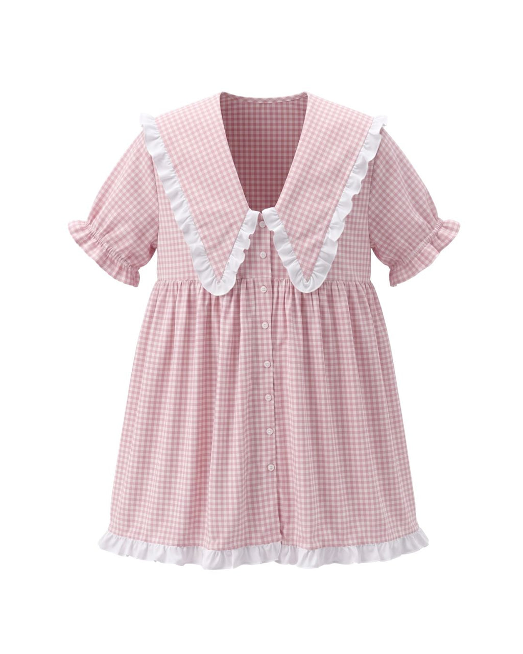 Flora Mini Dress in Pink Gingham - PRE ORDER