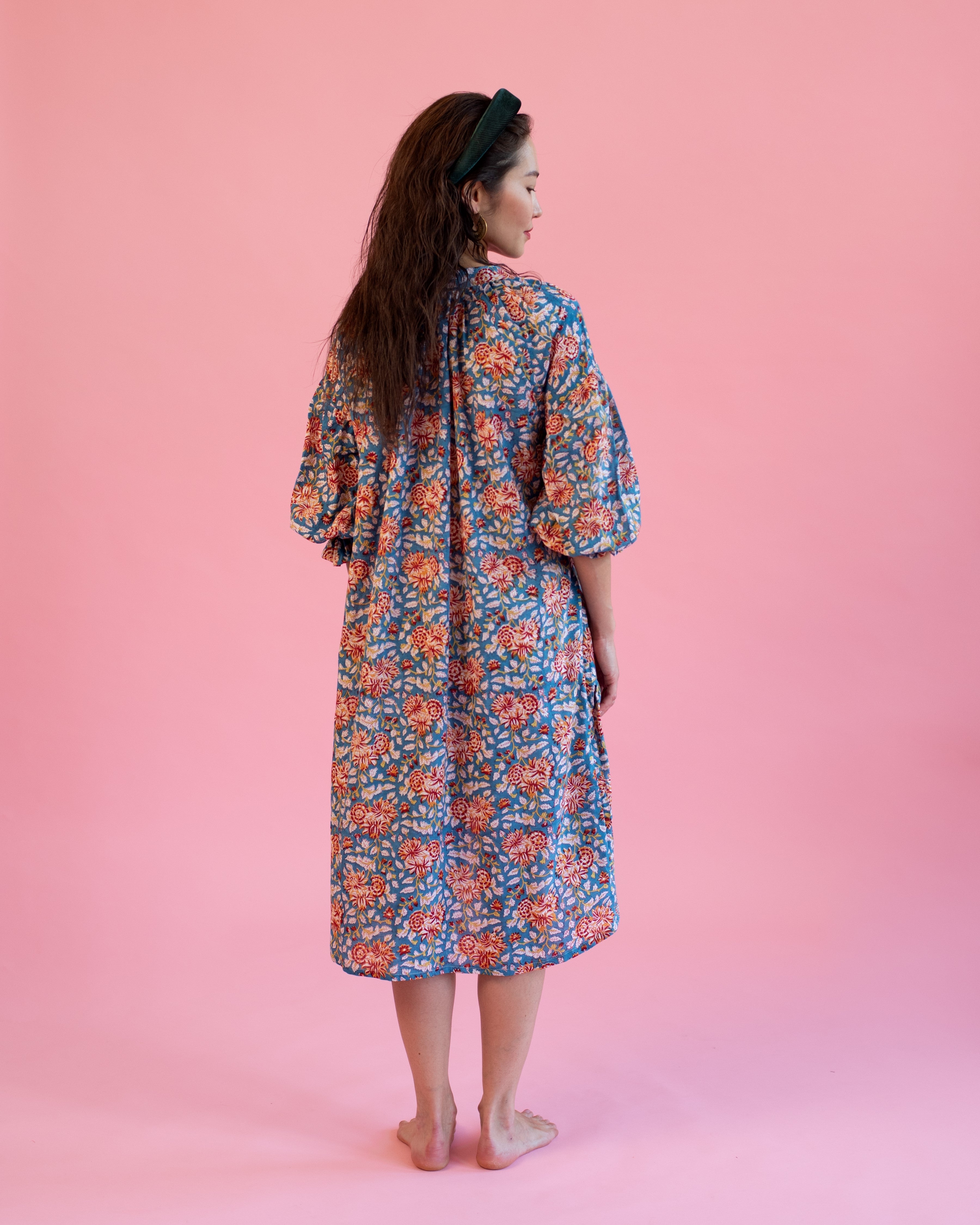 Kaftan Tunic Dress with Two Part Sleeve