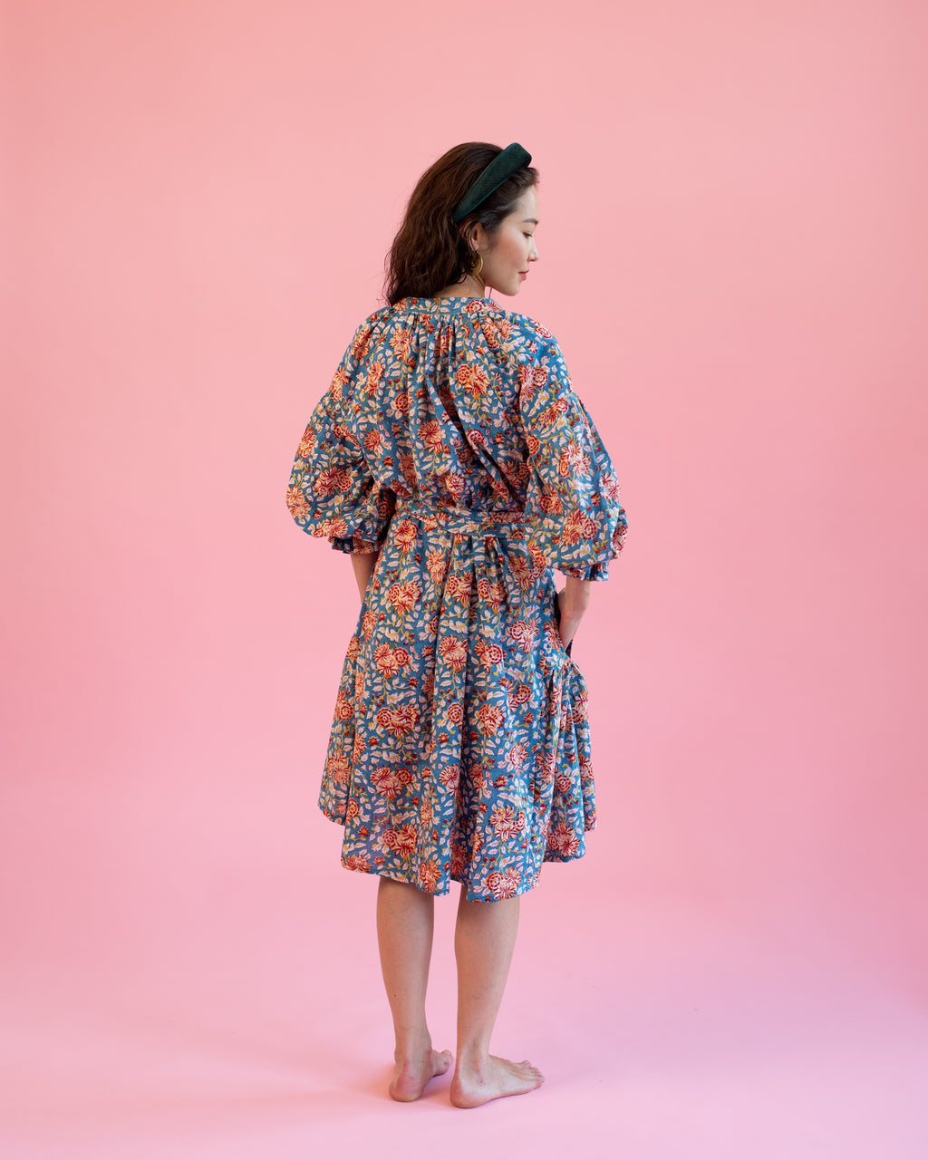 Kaftan Tunic Dress with Two Part Sleeve