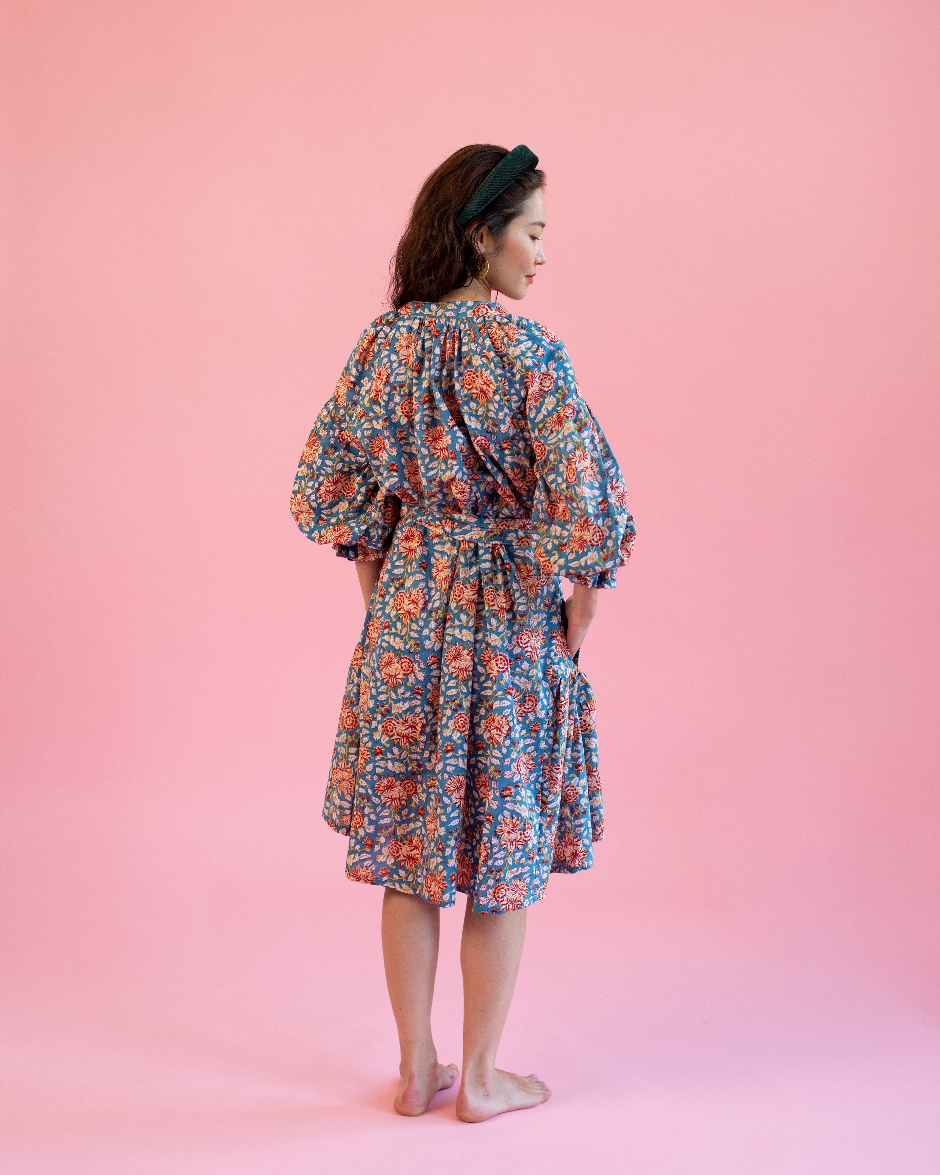 Kaftan Tunic Dress with Two Part Sleeve