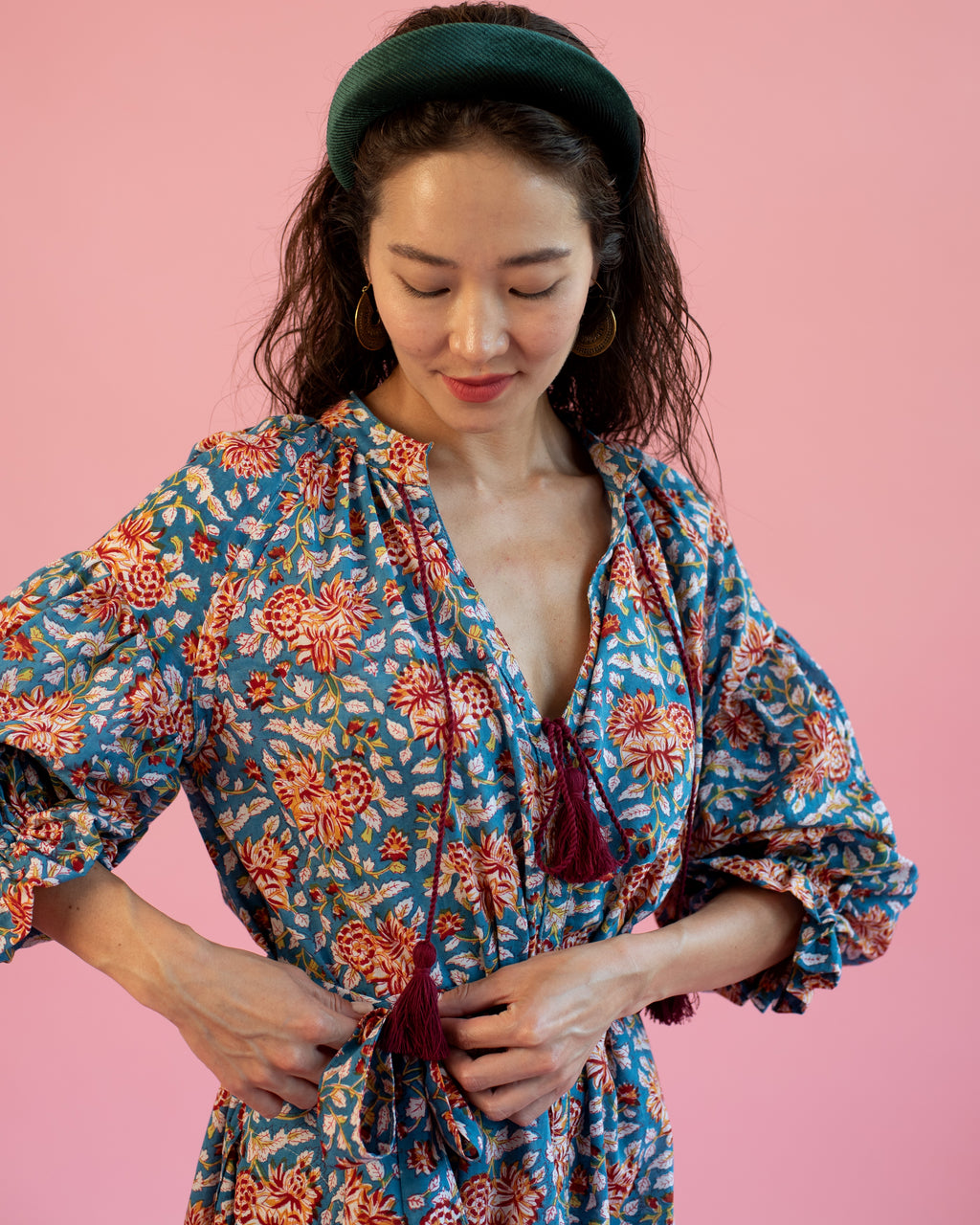 Kaftan Tunic Dress with Two Part Sleeve