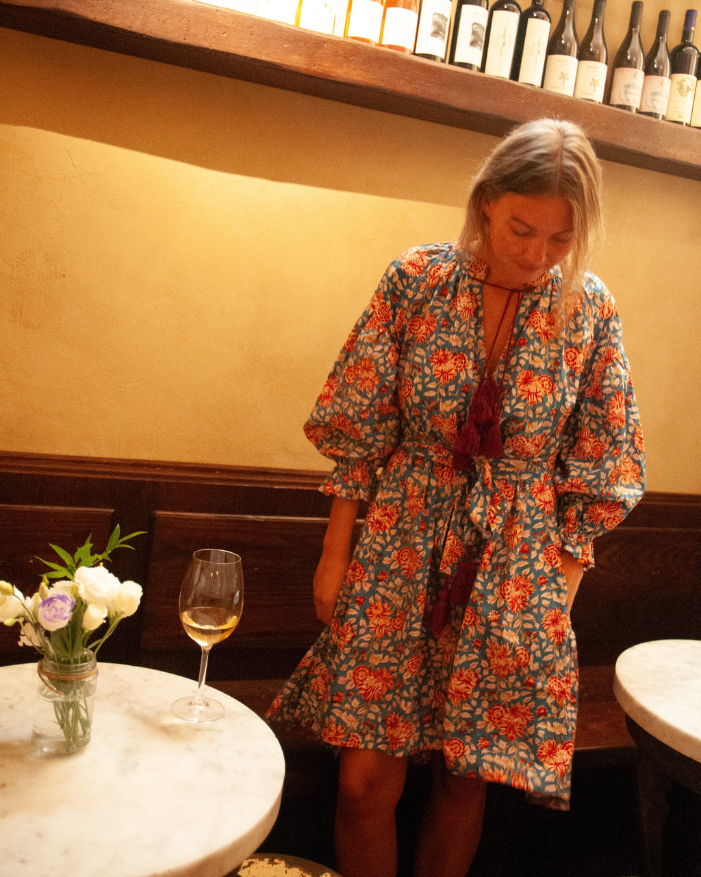 Kaftan Tunic Dress with Two Part Sleeve