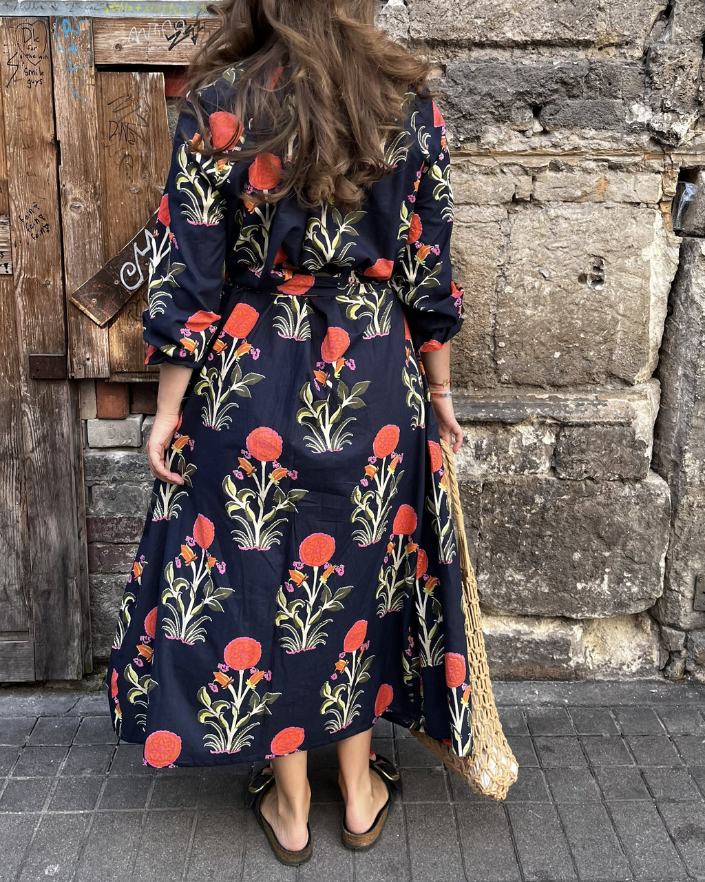 Maxi Kaftan in Amazonas Print With Orange Tassels - PRE ORDER