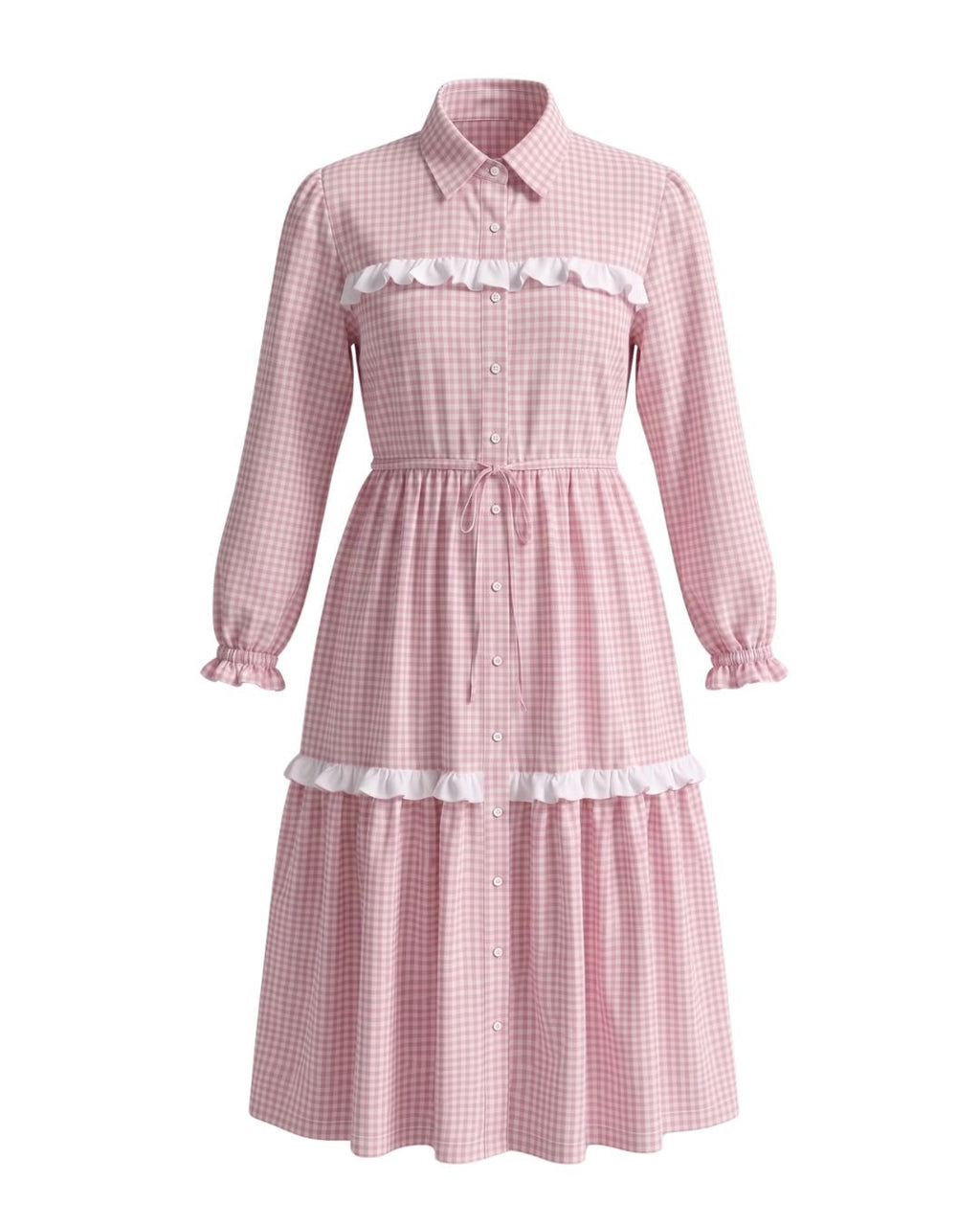 Flora Maxi Dress in Pink Gingham - PRE ORDER