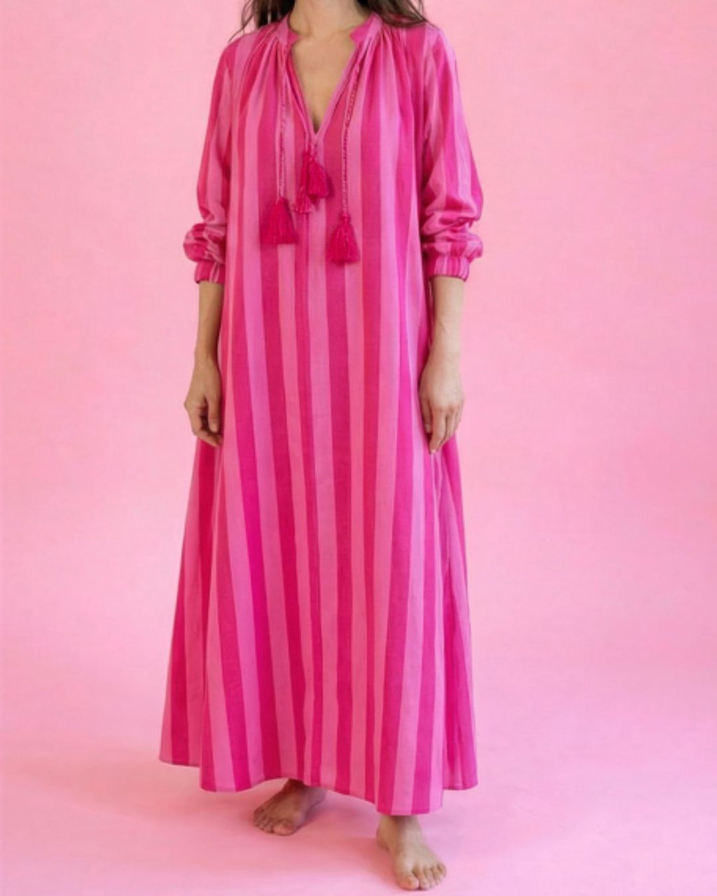 Stripes Of Love With Pink Tassels