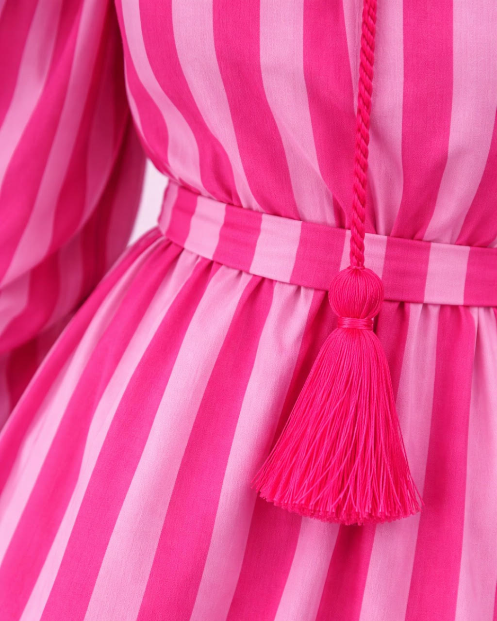 Stripes Of Love With Pink Tassels