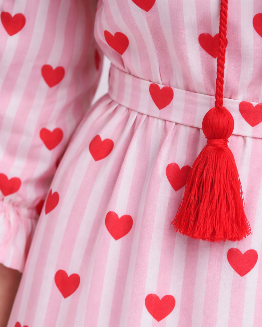 Be My Galentine Print With Red Tassels  - Valentine's Special 💗