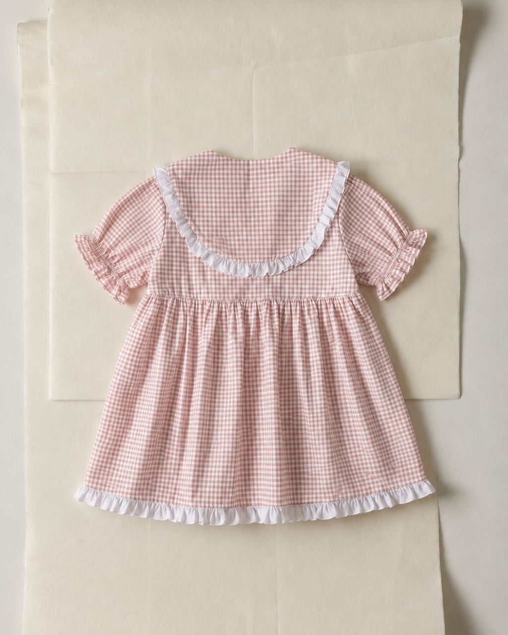 Flora Mini Dress in Pink Gingham - PRE ORDER