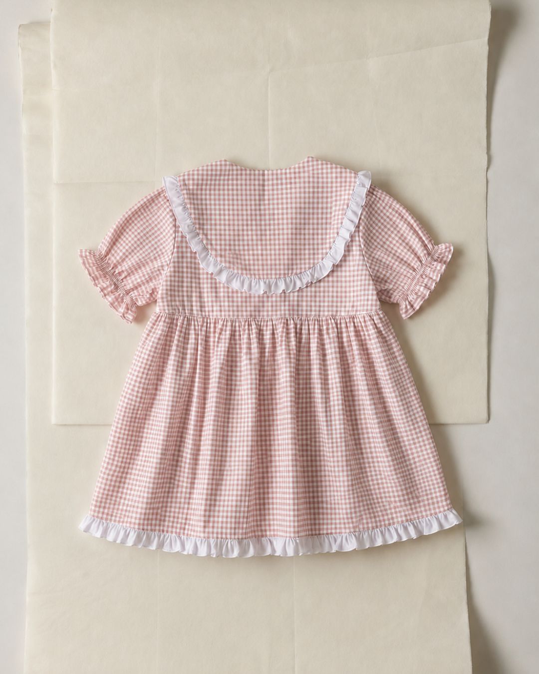 Flora Mini Dress in Pink Gingham - PRE ORDER