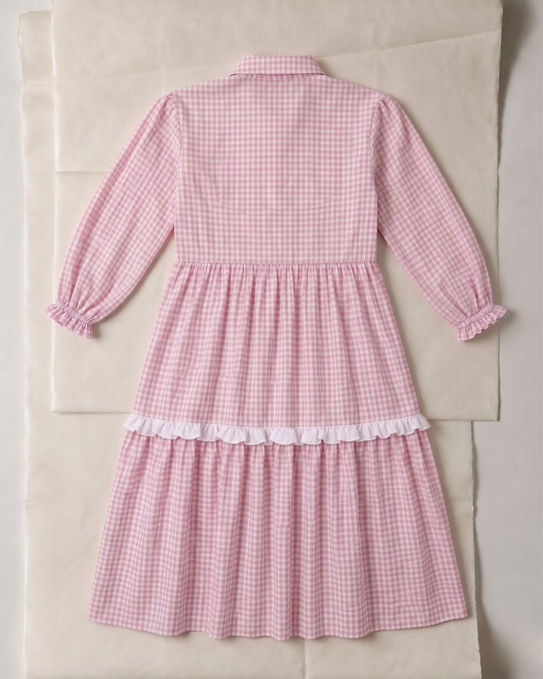 Flora Maxi Dress in Pink Gingham - PRE ORDER